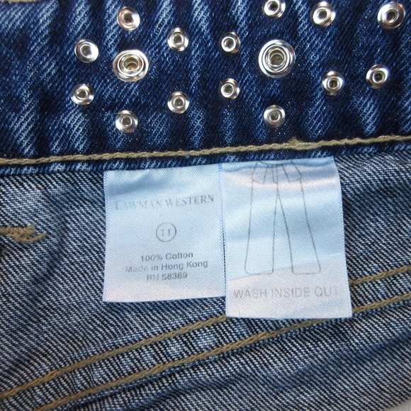 Vintage Lawman Western Cowgirl Jeans Rhinestones M - Picture 6 of 6